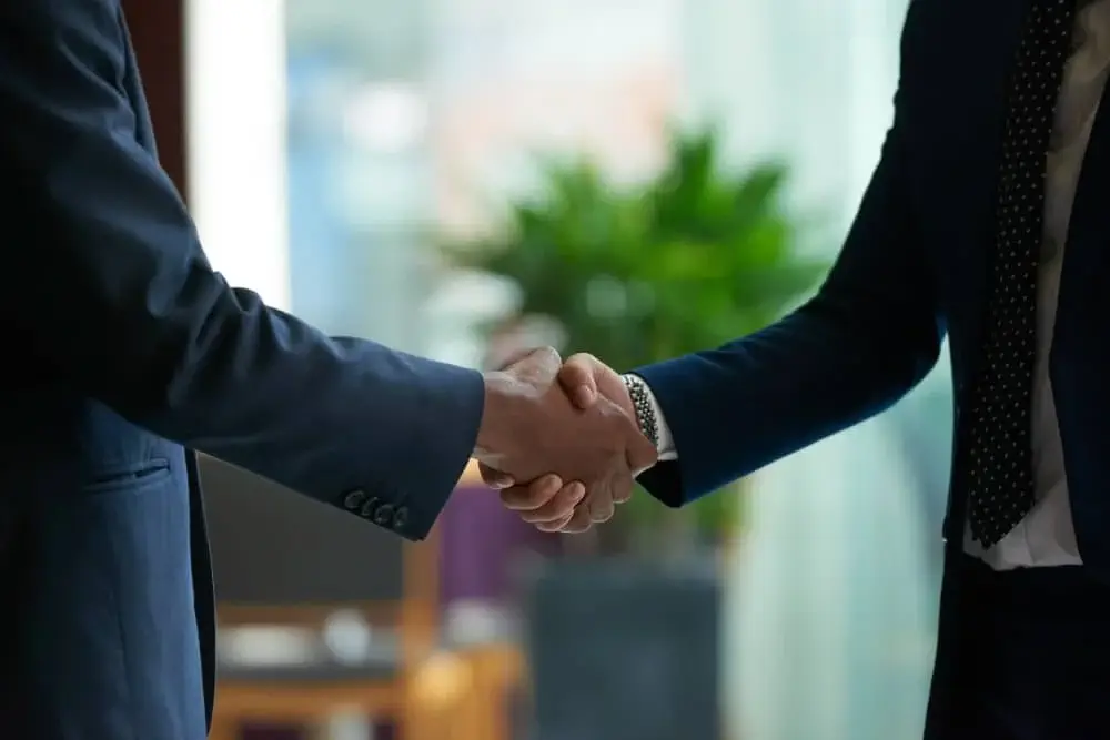 business men handshake